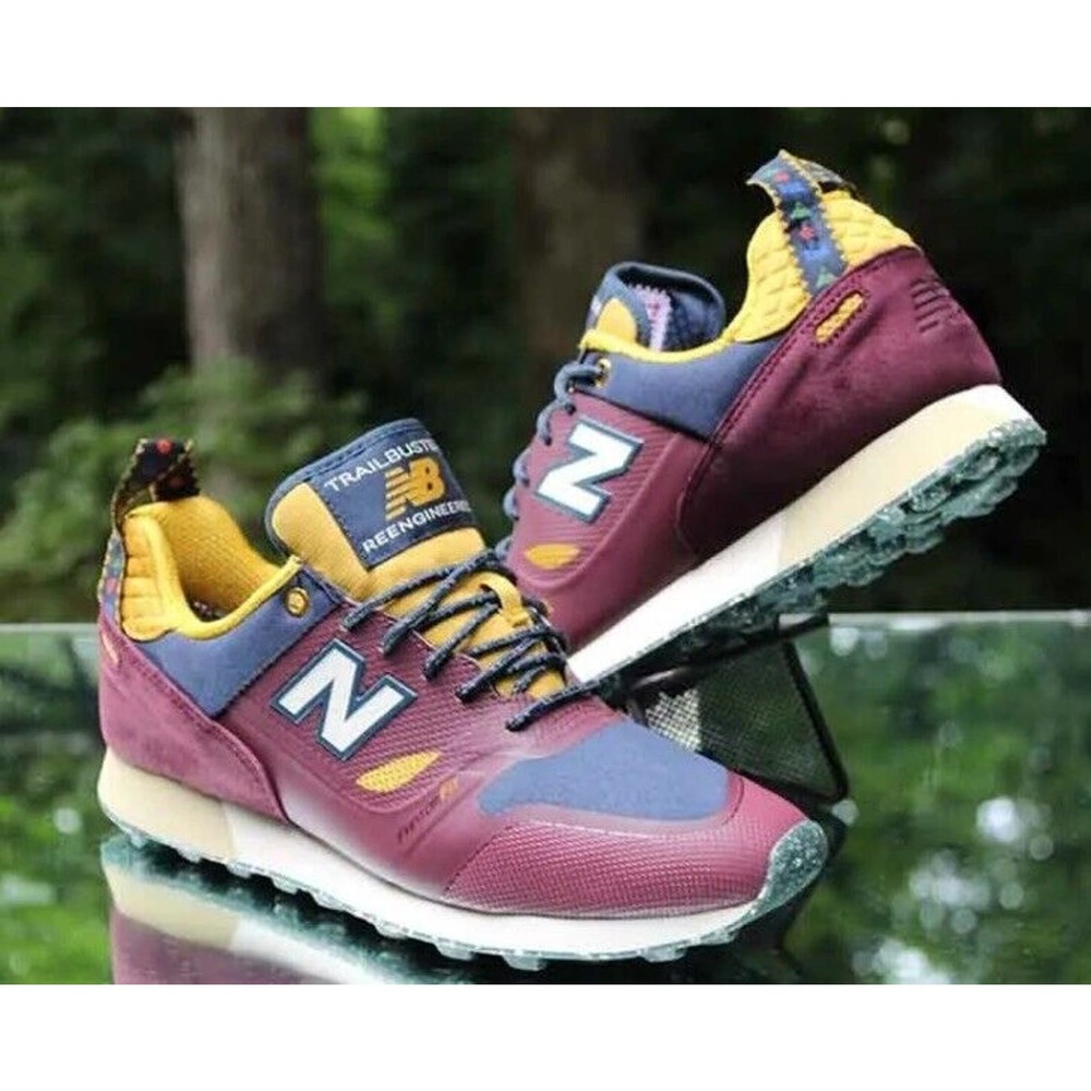 New Balance Mens Trailbuster Re-Engineered Hike Maroon Blue/Yellow Sz 13 TBTFHBN